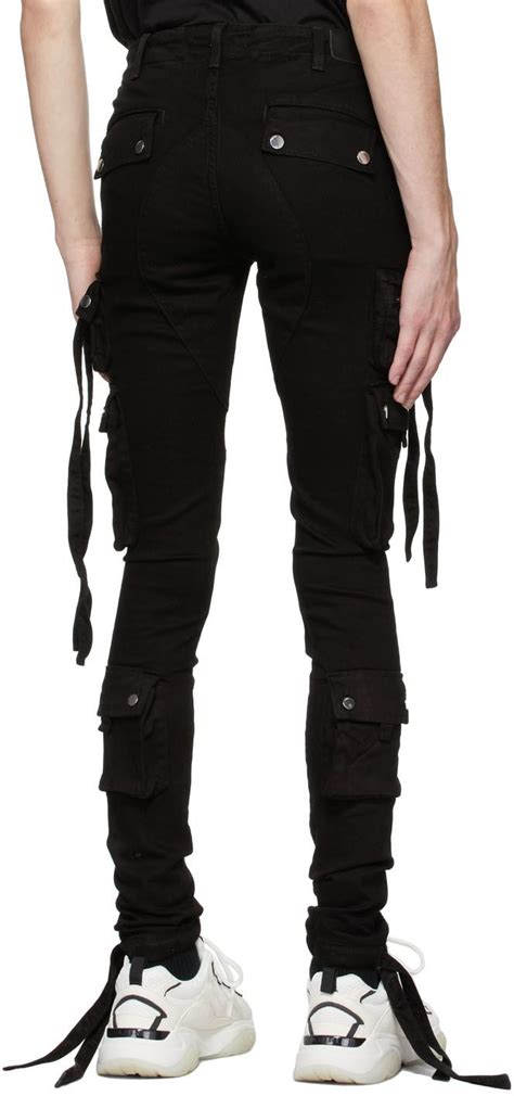 AMIRI - Black Tactical Cargo Pants | Denim cargo pants, Tactical cargo ...