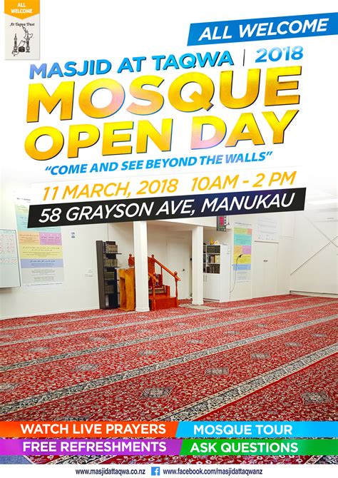 Mosque Open Day Masjid At Taqwa Auckland New Zealand