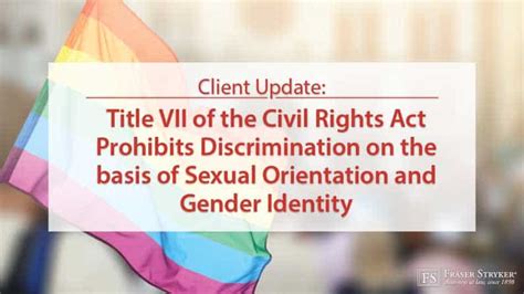 Title Vii Of The Civil Rights Act Prohibits Discrimination On The Basis Of Sexual Orientation