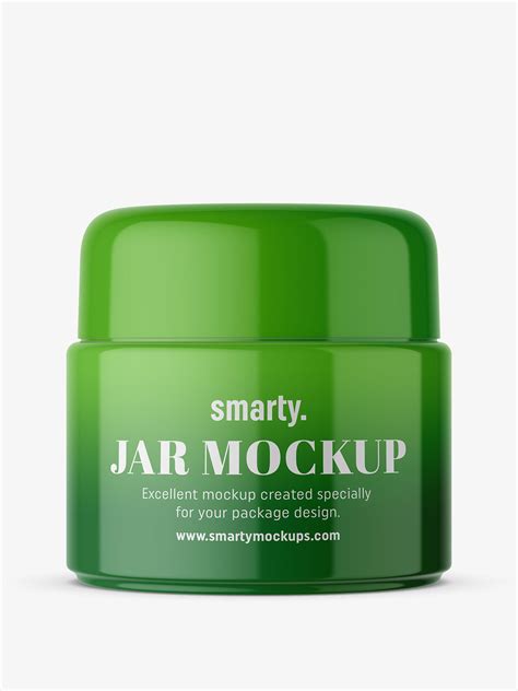 Glossy Cosmetic Jar Mockup Smarty Mockups