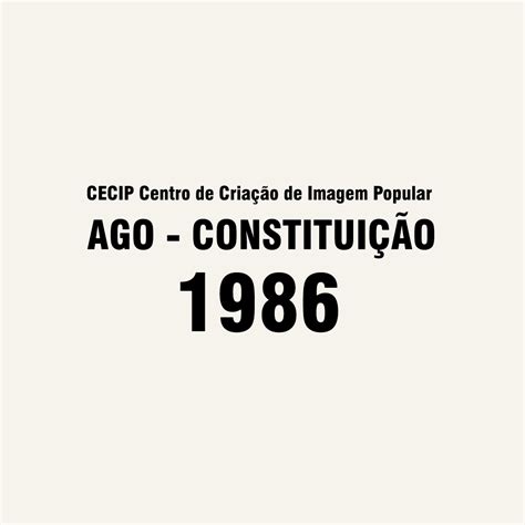 Ago Constitui O Cecip Centro De Cria O De Imagem Popular