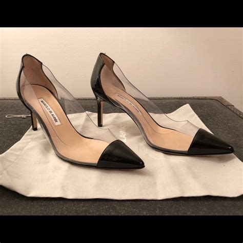 Manolo Blahnik Shoes Manolo Blahnik Pacha Pvc Captoe Pump Poshmark