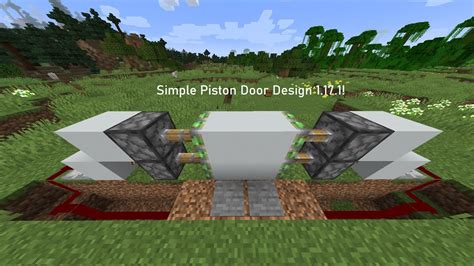 How To Make A 2x2 Pressure Plate Piston Door Minecraft 1.17.1 And Lower ...