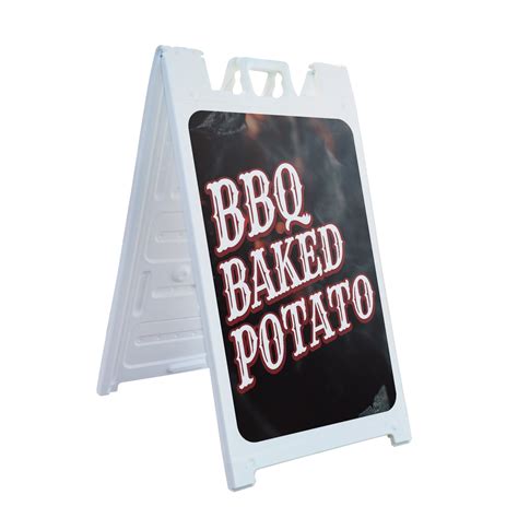 Bbq Baked Potato X Double Sided A Frame Sidewalk Sign Includes