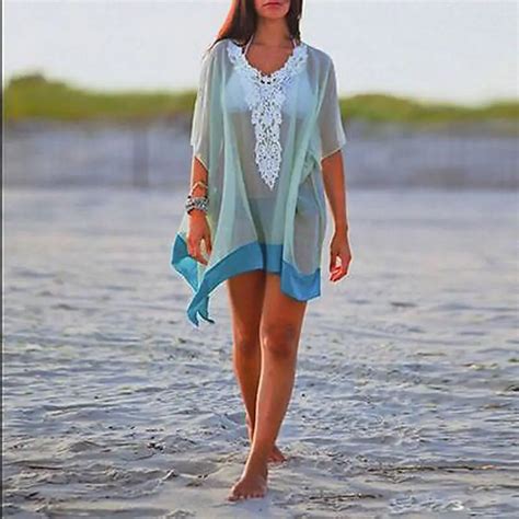 New Fashion Ladies Chiffon Batwing Sleeve Wrap Dress Sarong Beach