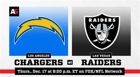 Thursday Night Football Los Angeles Chargers Vs Las Vegas Raiders