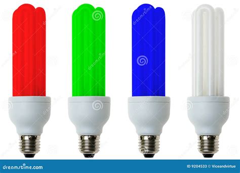 RGB Fluorescent Light Bulbs Stock Image Image Of Color Bulb 9204533