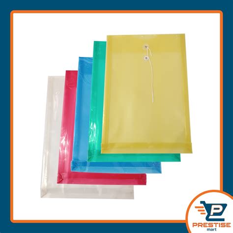 Jual MAP TALI PLASTIK Folder File Warna Warni Map Dokumen Model Tali