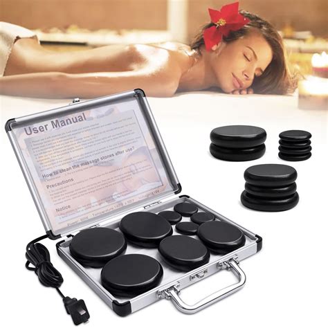 Hot Stones Massage Warmer Kit Pcs Hot Stones Massage Set Portable Hot Stone With Heater Hot