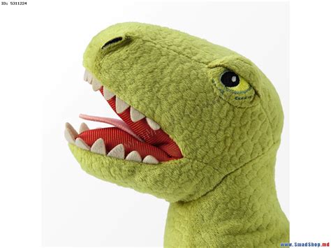 Jucarie De Plus Ikea Jattelik Dinozaur Tiranozaur Rex 44cm Verde