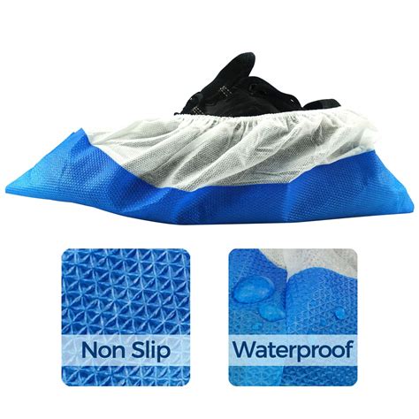 Ohanapro Premium Booties Shoe Covers Disposable Pack Of 50 Waterproof Bottom Non Slip Extra