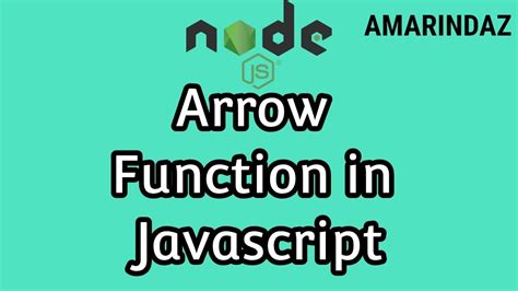 Arrow Function Javascript Node Js Tutorial For Beginners Youtube