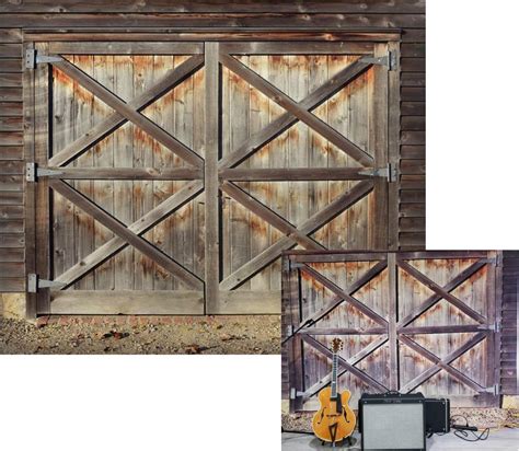 Leowefowa X Ft Vinyl Barn Door Photography Backdrop Rustic Barnyard