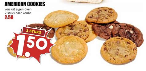 American Cookies Vers Uit Eigen Oven Stuks Naar Keuze Aanbieding Bij