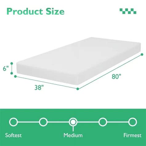 Clhpahkl 6 Inch Twin Xl Mattress Cooling Gel Memory Foam Medium Firm Certipur Us Certified