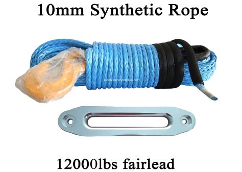 Blue 10mm 30m Synthetic Winch Rope 10 ATV Hawse Fairlead Plasma