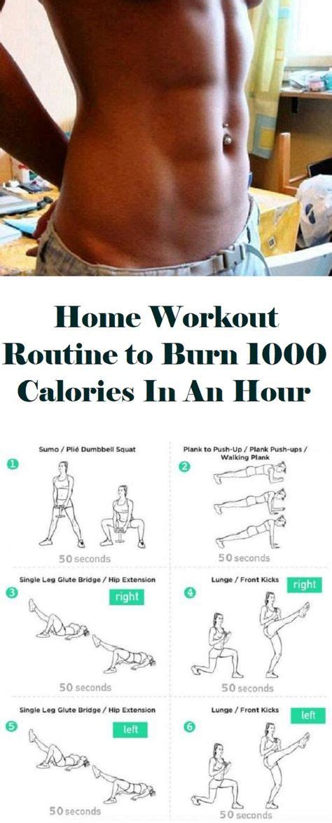 Home Workout Routine To Burn 1000 Calories In An Hour Home Exercise Routines At Home Workouts