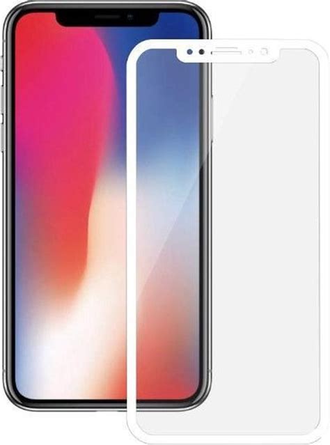 Iphone X Xs Full Cover Screenprotector Gehard Glas Wit Bol