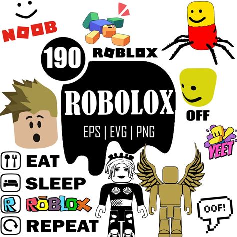 Roblox Svg Bundle Roblox Font Gaming Svg Files For Cricut Roblox Png