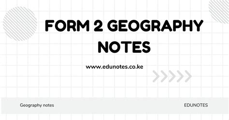 Form Geography Notes Edu Notes