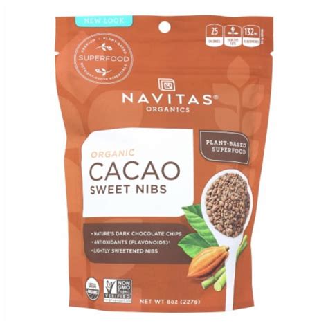 Navitas Naturals Cacao Nibs Organic Sweetened 8 OZ Case Of 6 8