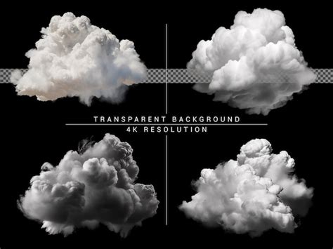 Premium PSD Realistic Cloud On Transparent Background