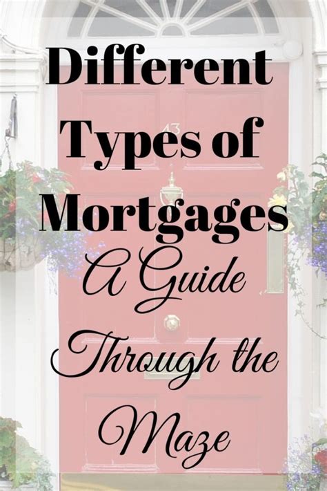 Different Types Of Mortgages A Guide Through The Maze Time And Pence