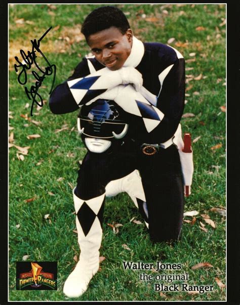 Mighty Morphin Power Rangers Walter Jones Black Ranger Signed 8 X 10