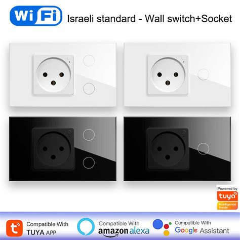 Tuya Smart Wifi Light Switch Socket Israel Standard 16A Wall Plug