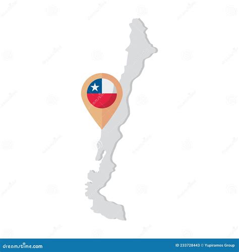 Mapa De Chile Y Bandera Stock De Ilustración Ilustración De Chileno