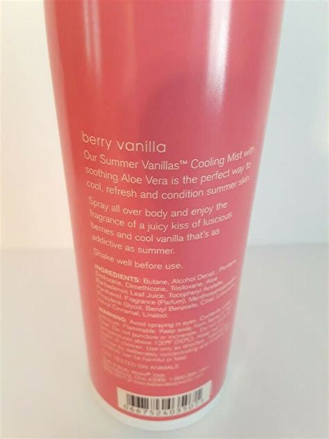 Bath Body Works Summer Vanillas BERRY Cooling Mist 4 75oz Rare