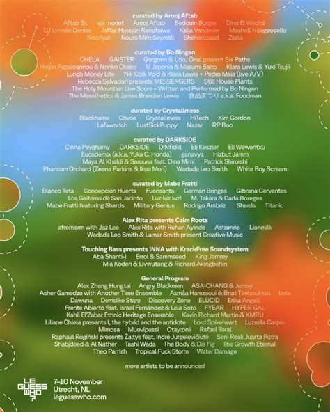 Revealing the Guest Curators & Initial Line-Up for Le Guess Who? 2024