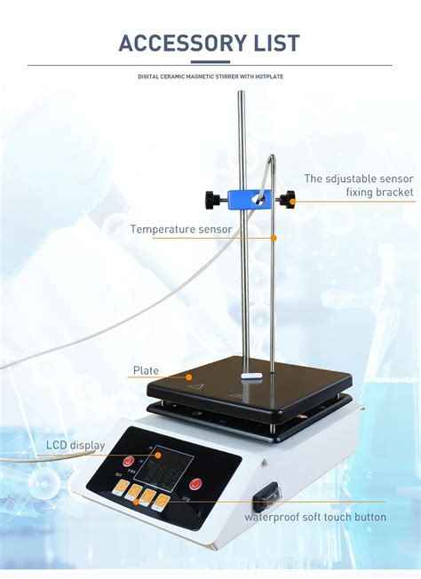 Laboratory Hotplate Digital Magnetic Stirrer With Hot Plate Liter