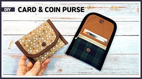 Diy Simple Card And Coin Purse Mini Wallet Easy Sewing Tutorial