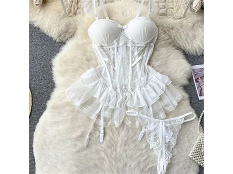 Singreiny Lace Sexy Lingerie Set For Women Ruffles Sheer Etsy