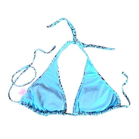 Vintage Y2K Xhilaration Bikini Top Size XL Blue Depop