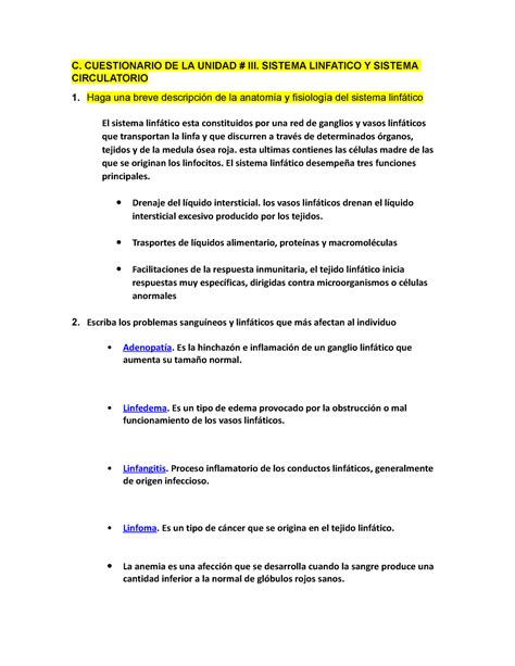 Cuestionario Unidad 3 ENF 204 C CUESTIONARIO DE LA UNIDAD III