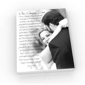 X Words With Photos Canvas Wedding Vow Canvas Custom Etsy