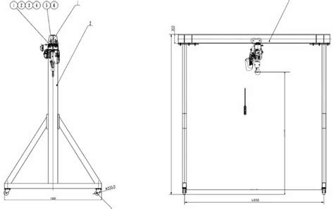 Mini Kecil 500 Kg 1 2 3 5 Ton Harga Mobile Portable Gantry Crane Dengan