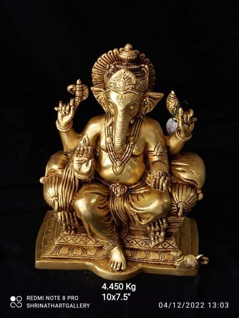 Brass Shrinath Art Gallery Ganpati Statue Temple At Rs In Jaipur