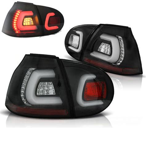 Feux Arriere VW Golf 5 1K 03 08 LED LTI Look GTI Noir YakaEquiper