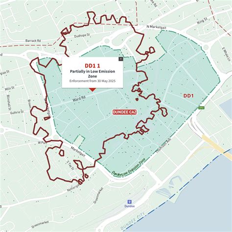 Interactive map of Dundee Low Emission Zone and all DD postcodes – Maproom