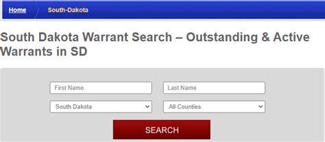 Free South Dakota Warrant Search Enter A Name To View Anyone