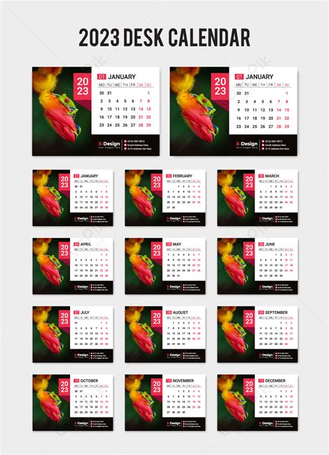 2023 monthly desk calendar template image_picture free download ...