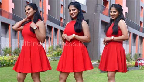 Nayanthara Chakravarthy Hot Photoshoot Stills In Red South Indian Actress