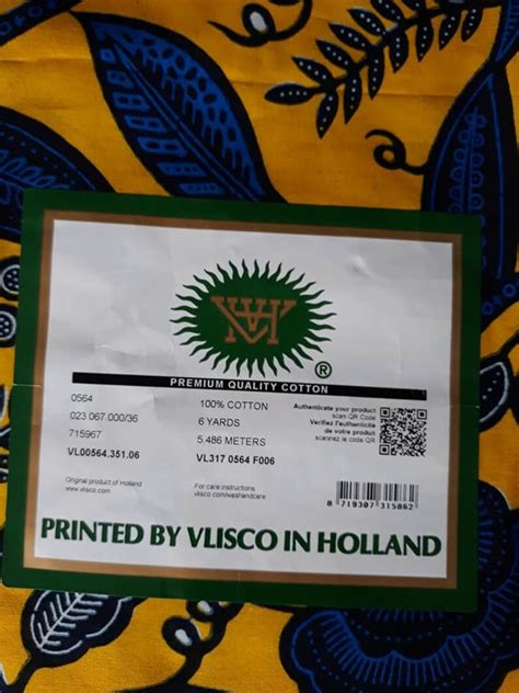 Authentic Vlisco Wax Hollandaise Dutch Block Wax Print African Etsy