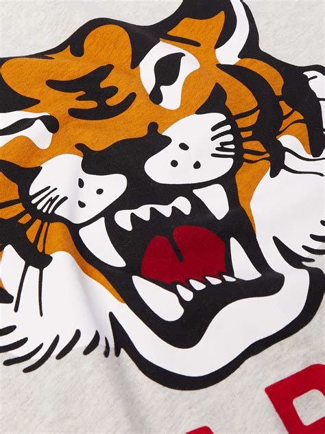 Kenzo Lucky Tiger Logo Print Cotton Jersey T Shirt For Men Mr Porter