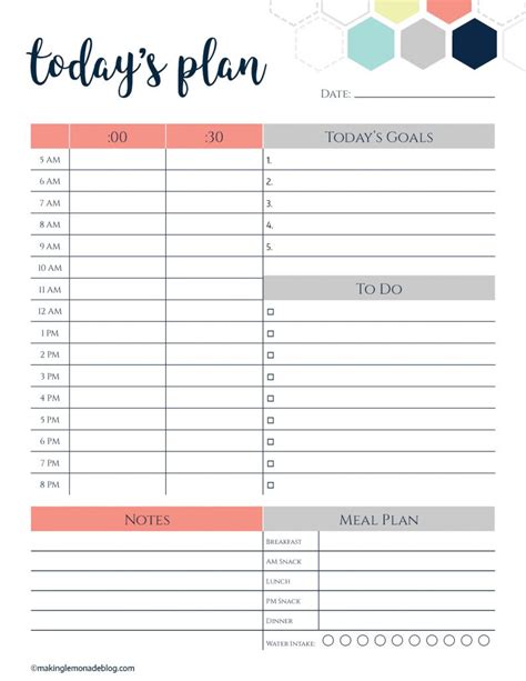 10 Free Printable Daily Planners