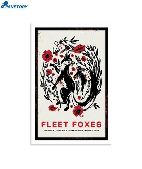 Fleet Foxes Tour Monroe Rapids June 14 2023 Poster 2024