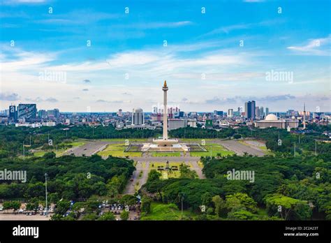 Jakarta Indonesia Th February Aerial View Of Tugu Monas